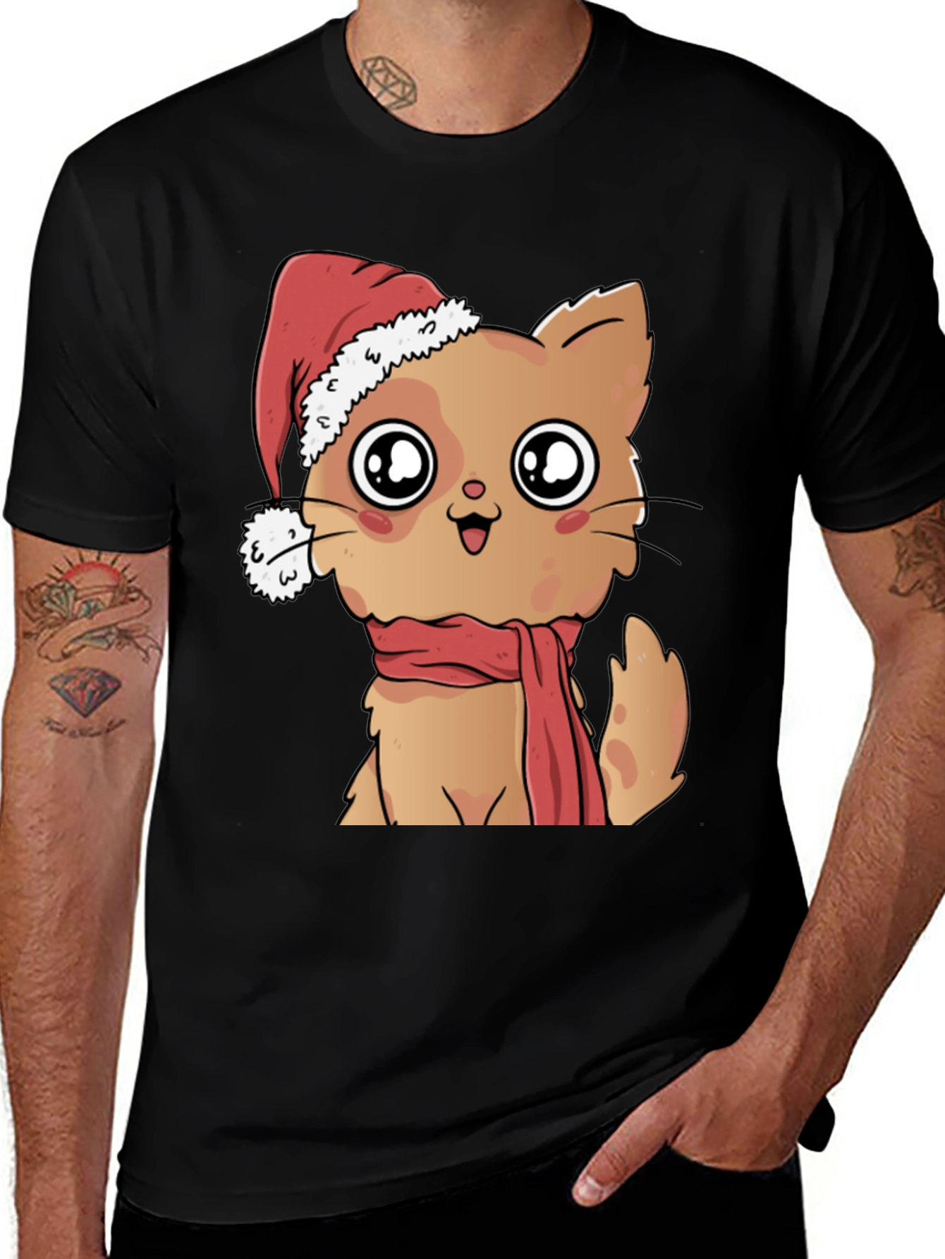 Cute Cat Christmas T-Shirt