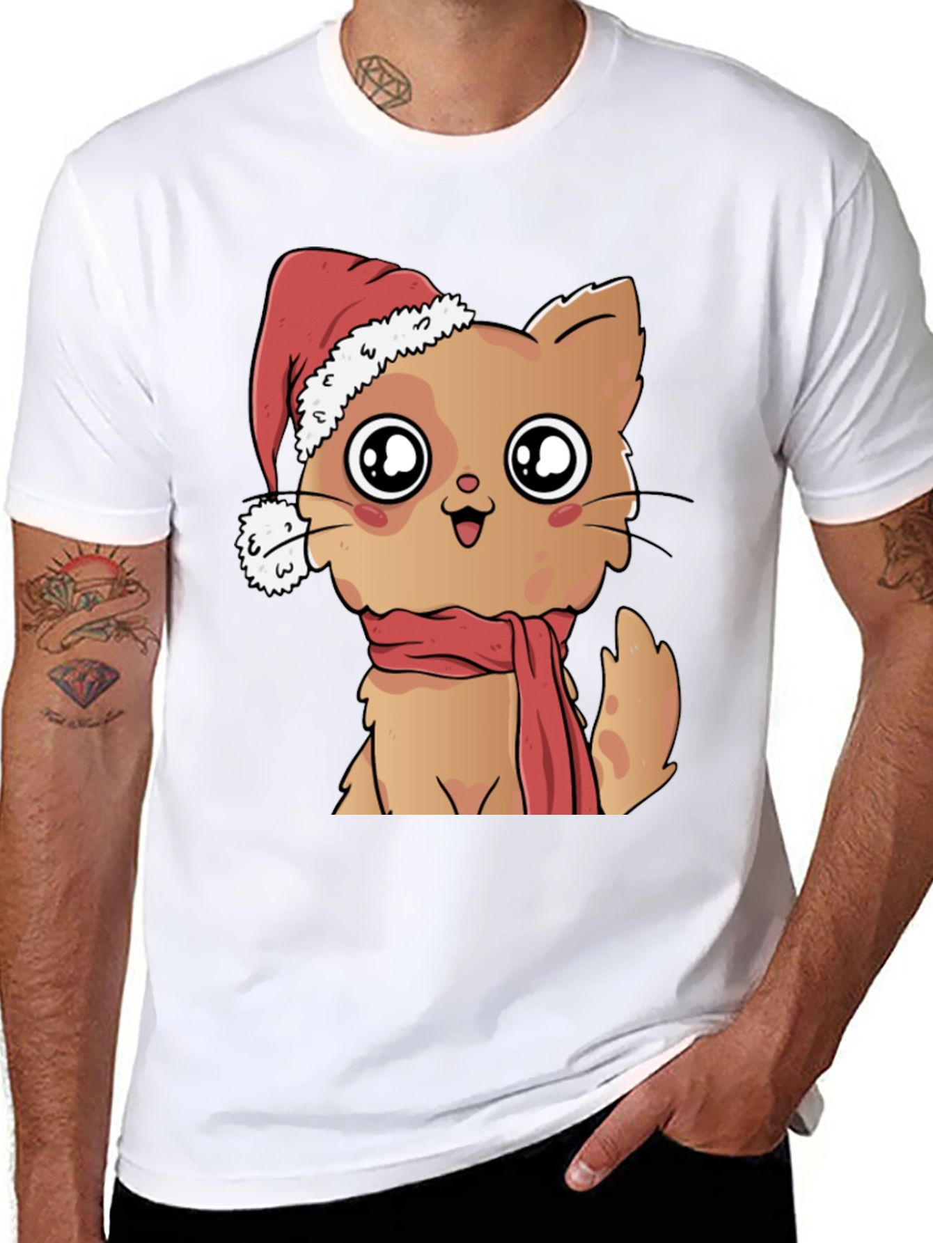 Cute Cat Christmas T-Shirt