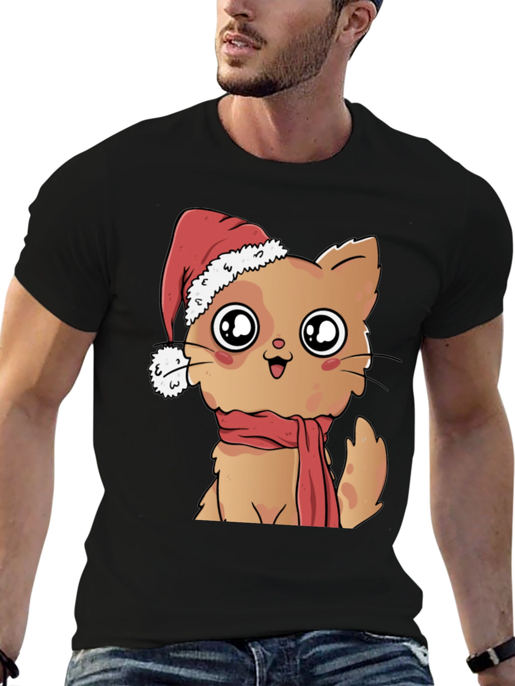 Cute Cat Christmas T-Shirt