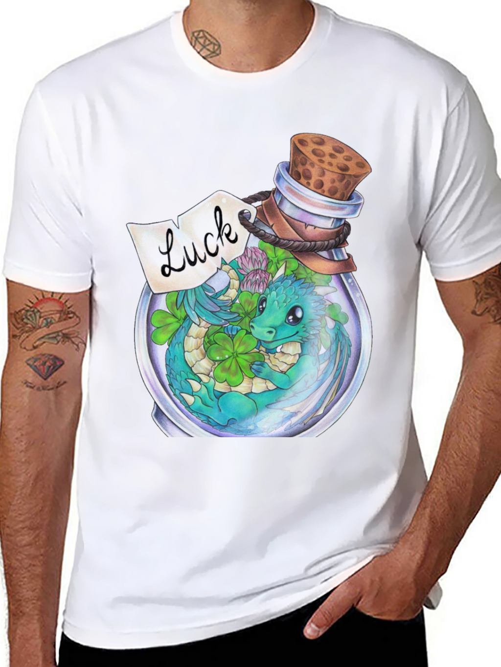Lucky Dragon Bottle Graphic Tee