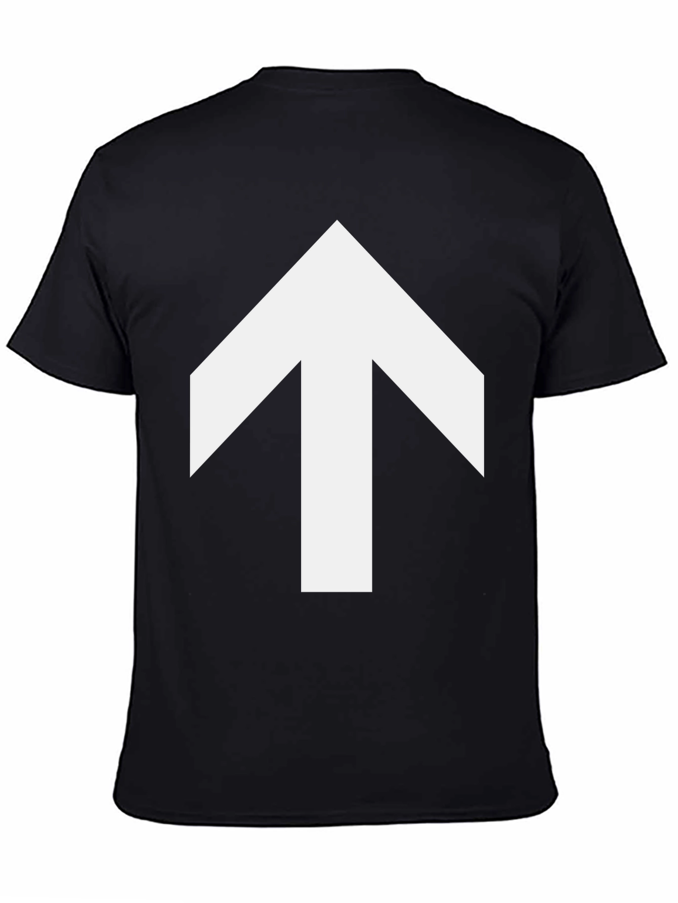 Arrow Up Graphic Tee - Casual Black T-Shirt