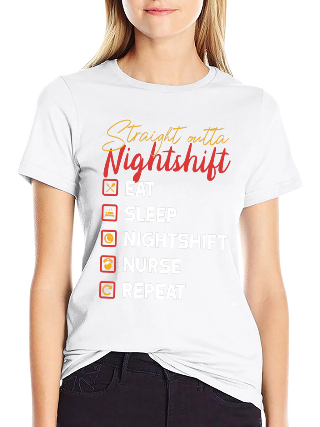 Straight Outta Nightshift Graphic T-Shirt