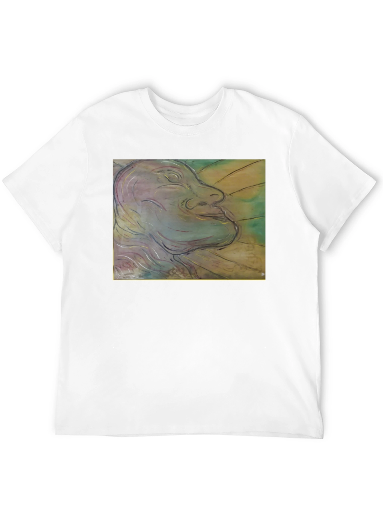 Artistic Face Graphic Black T-Shirt