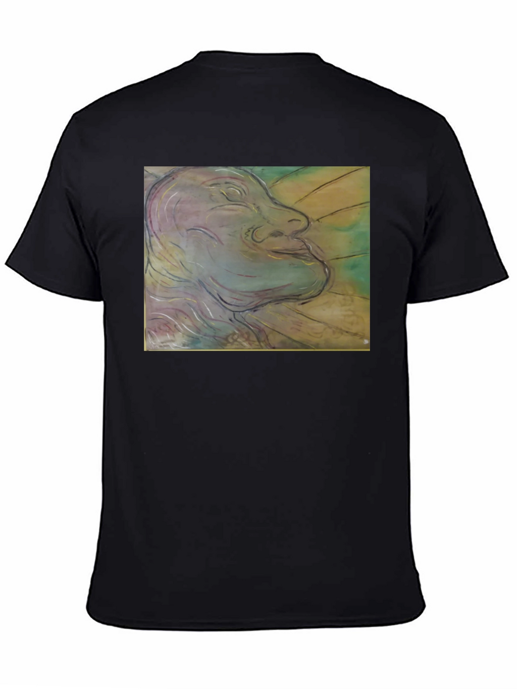 Artistic Face Graphic Black T-Shirt