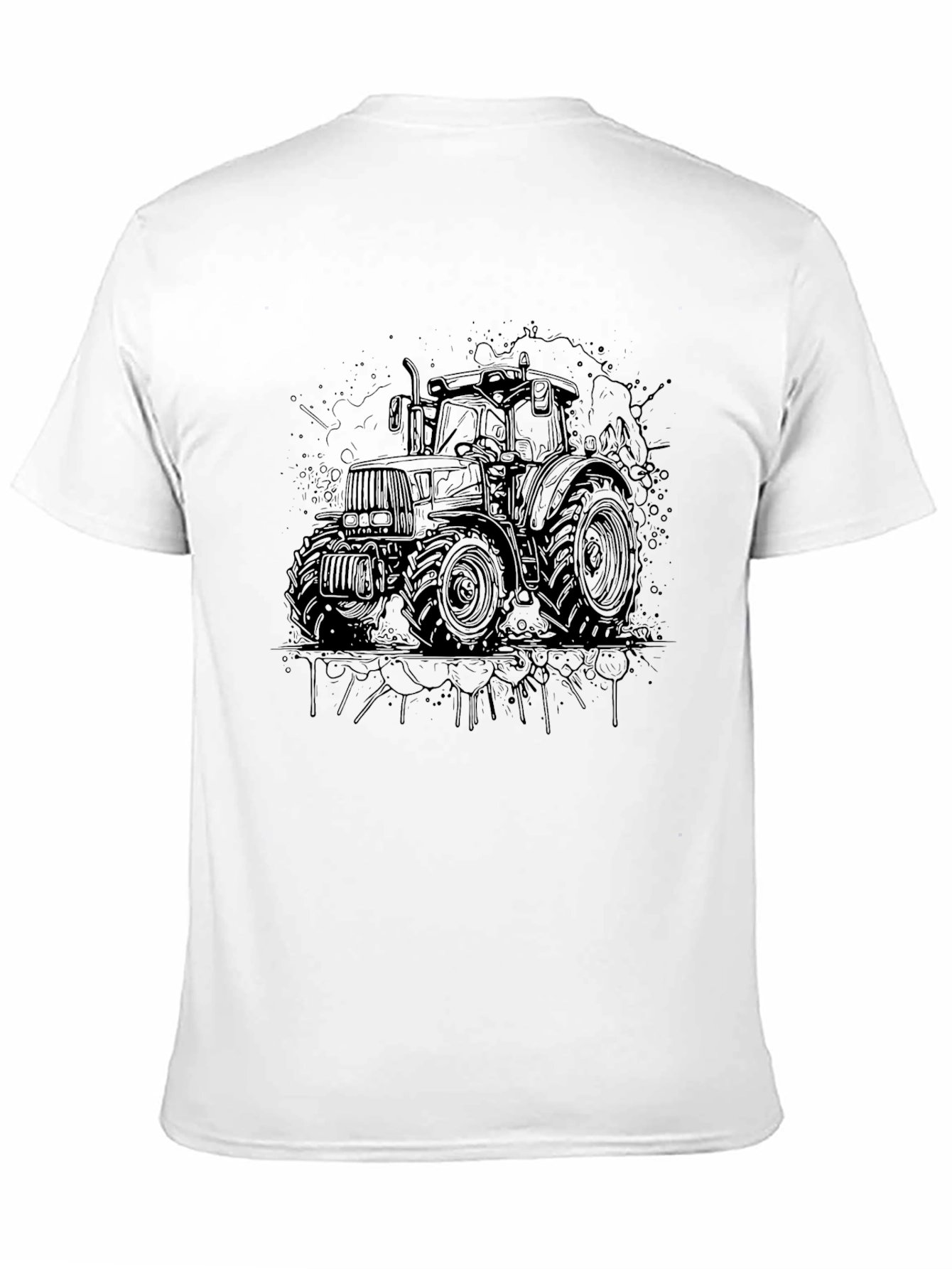 Tractor Graphic T-Shirt - Black Cotton Tee