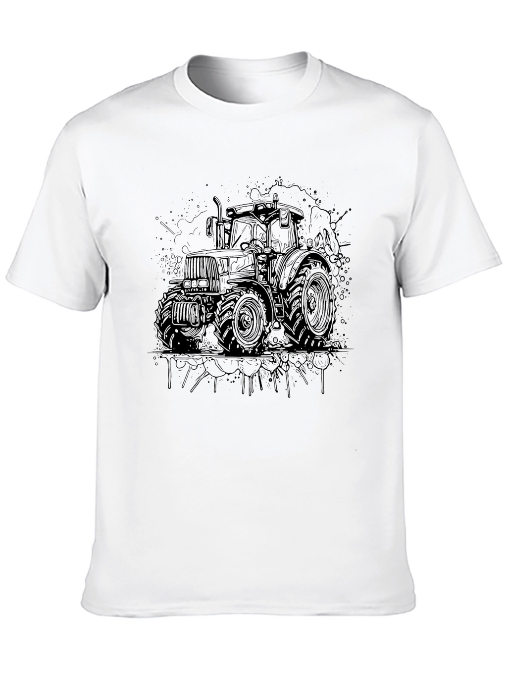 Tractor Graphic T-Shirt - Black Cotton Tee