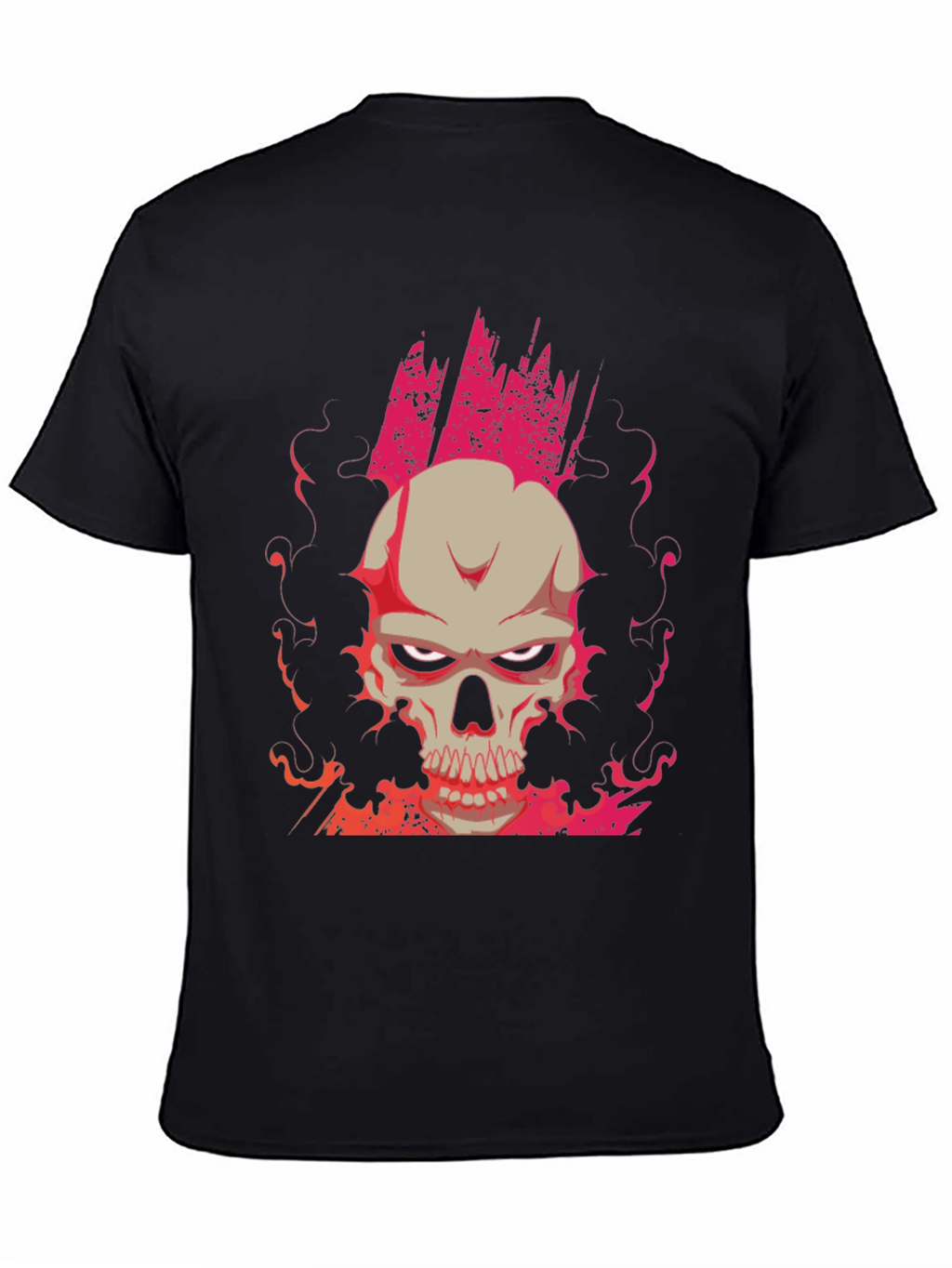 Skull Graphic Print Tee - Mens Black T-Shirt
