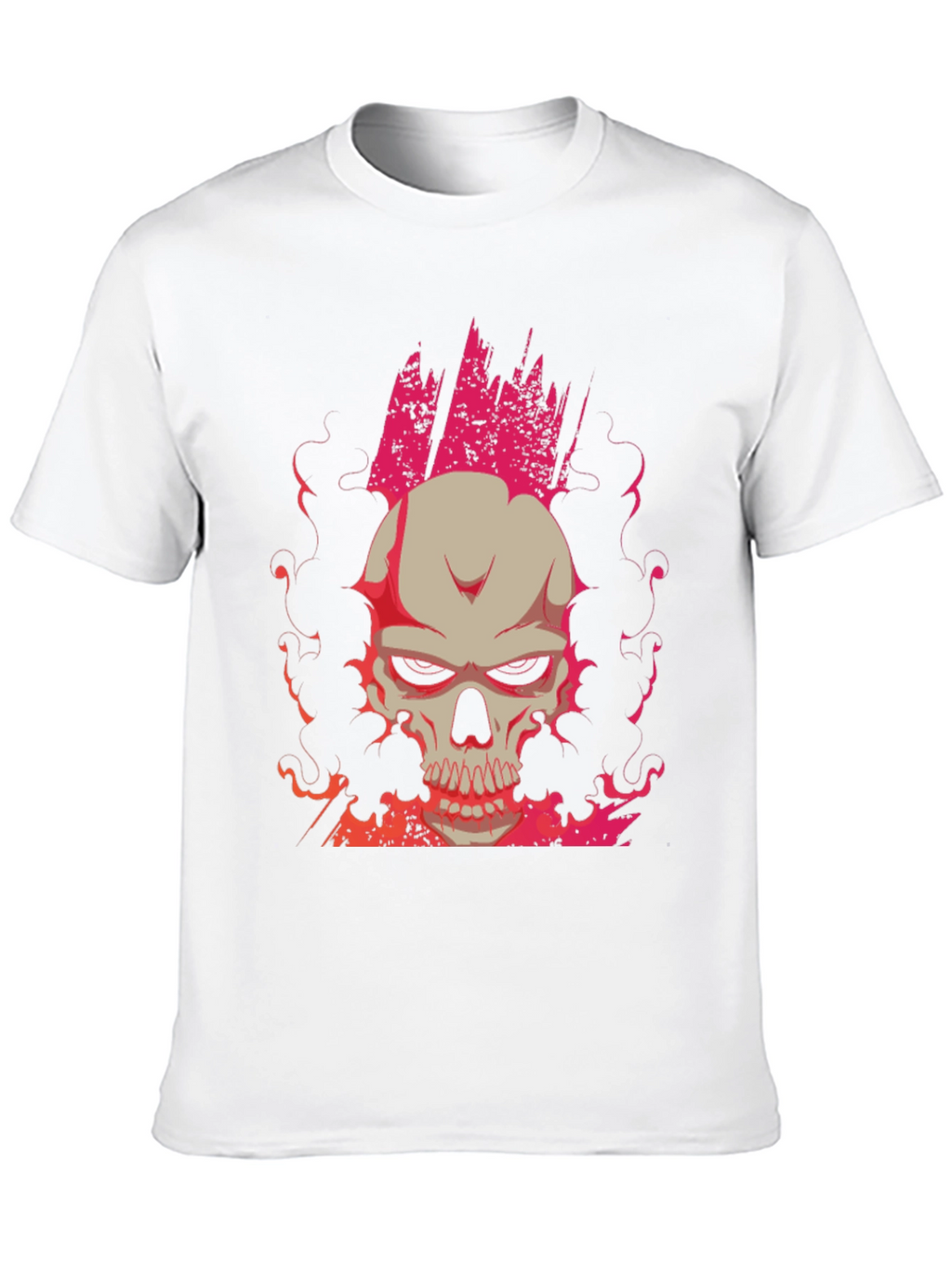 Skull Graphic Print Tee - Mens Black T-Shirt