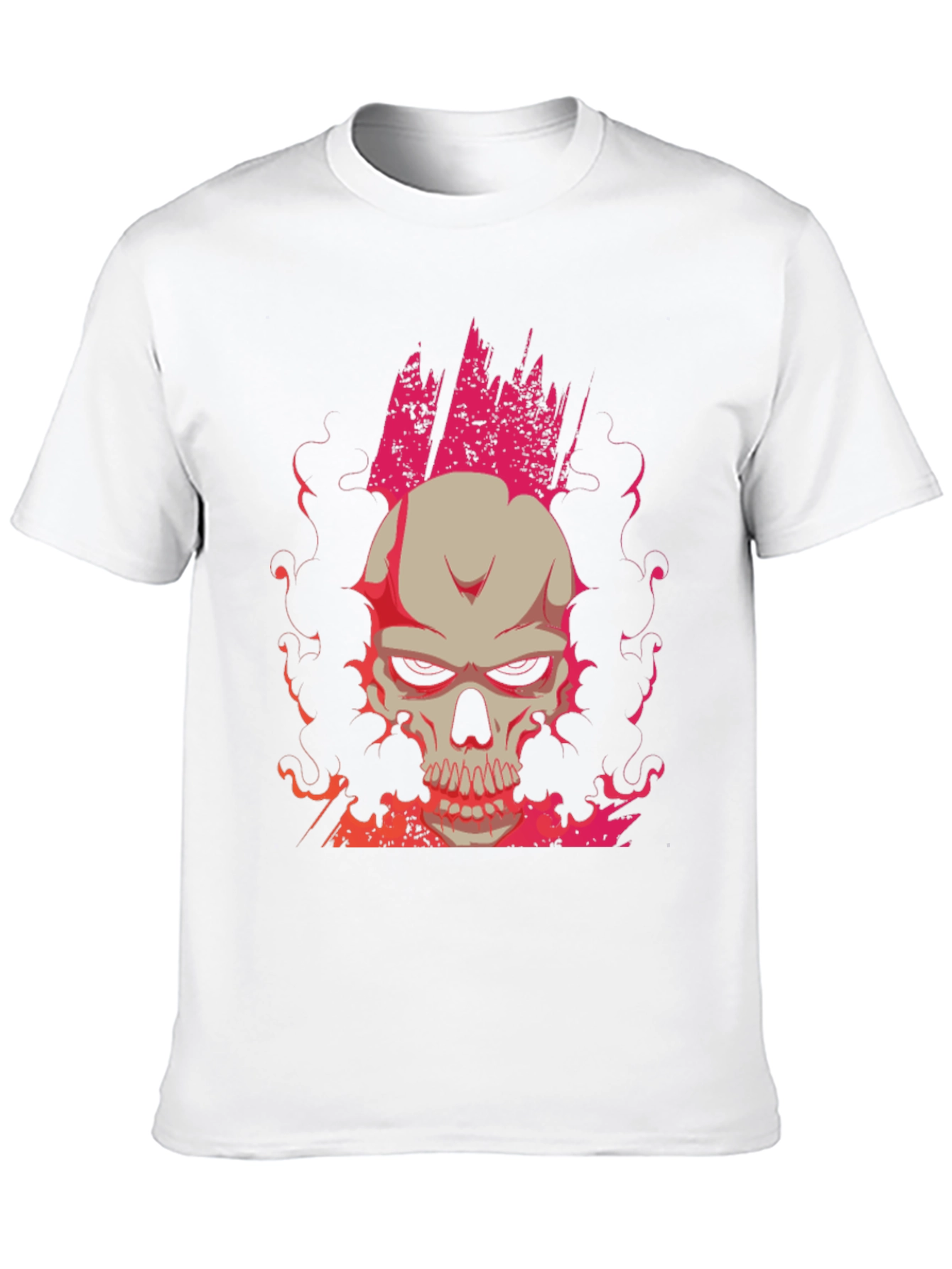 Skull Graphic Print Tee - Mens Black T-Shirt
