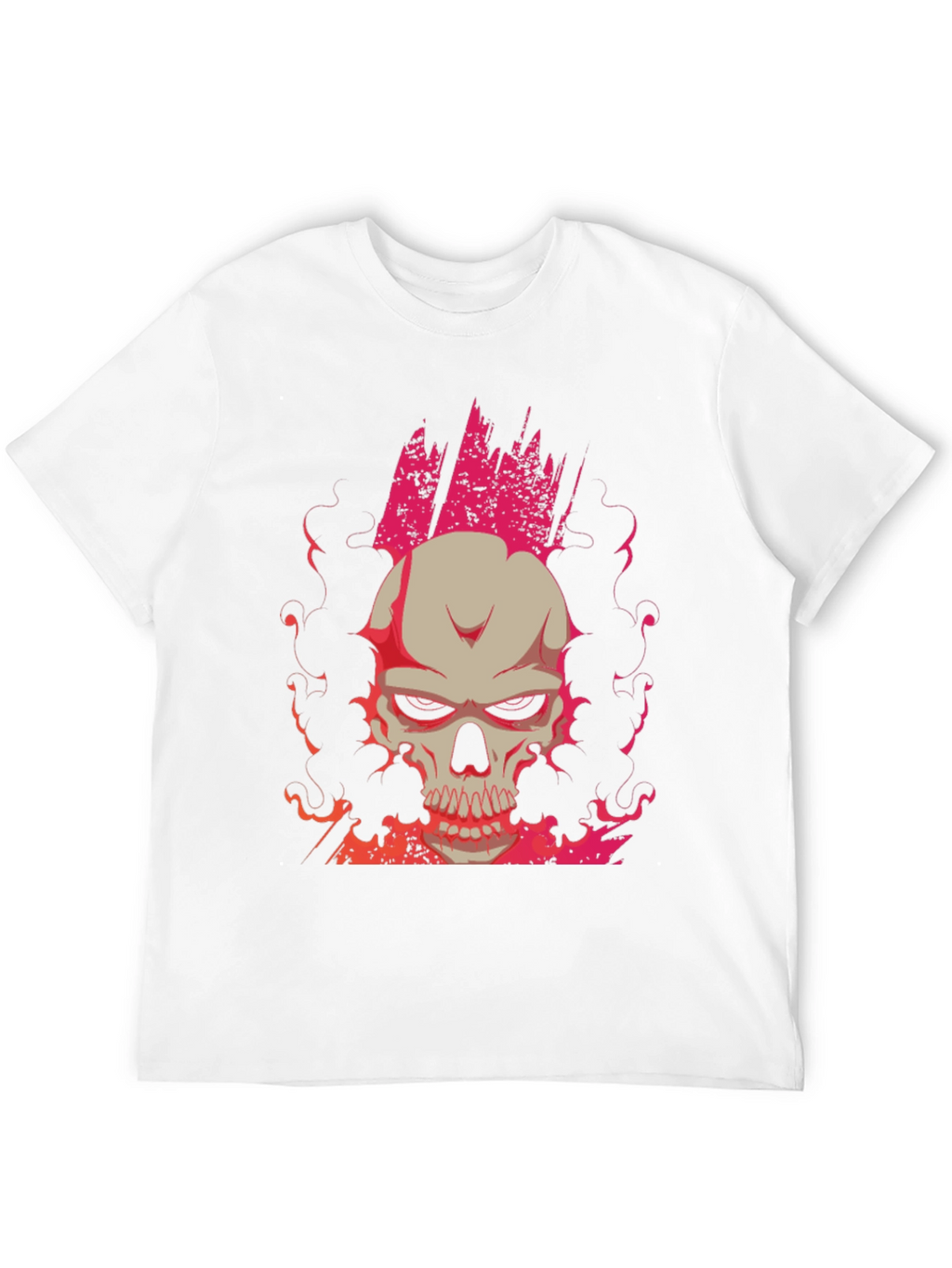Skull Graphic Print Tee - Mens Black T-Shirt