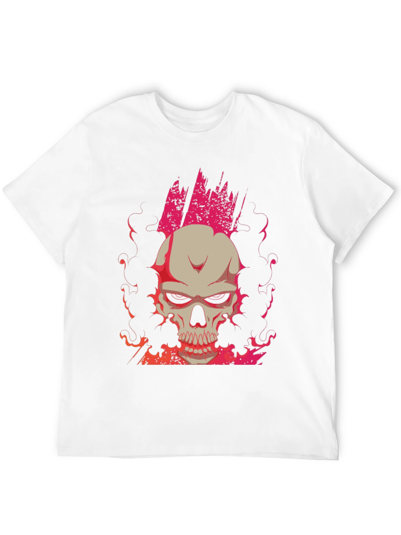 Skull Graphic Print Tee - Mens Black T-Shirt