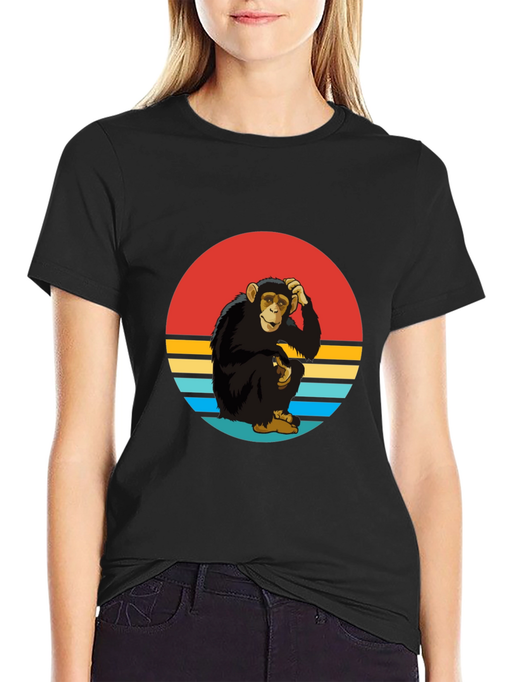 Retro Monkey Graphic Tee - Classic Style