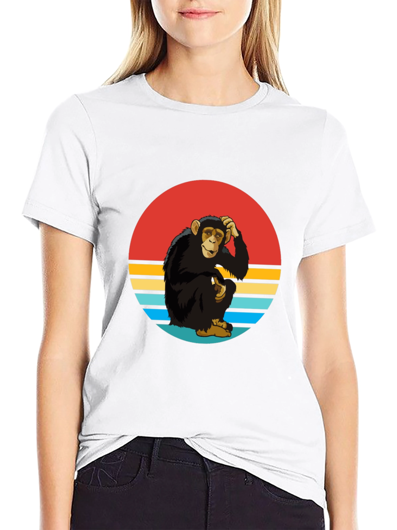 Retro Monkey Graphic Tee - Classic Style