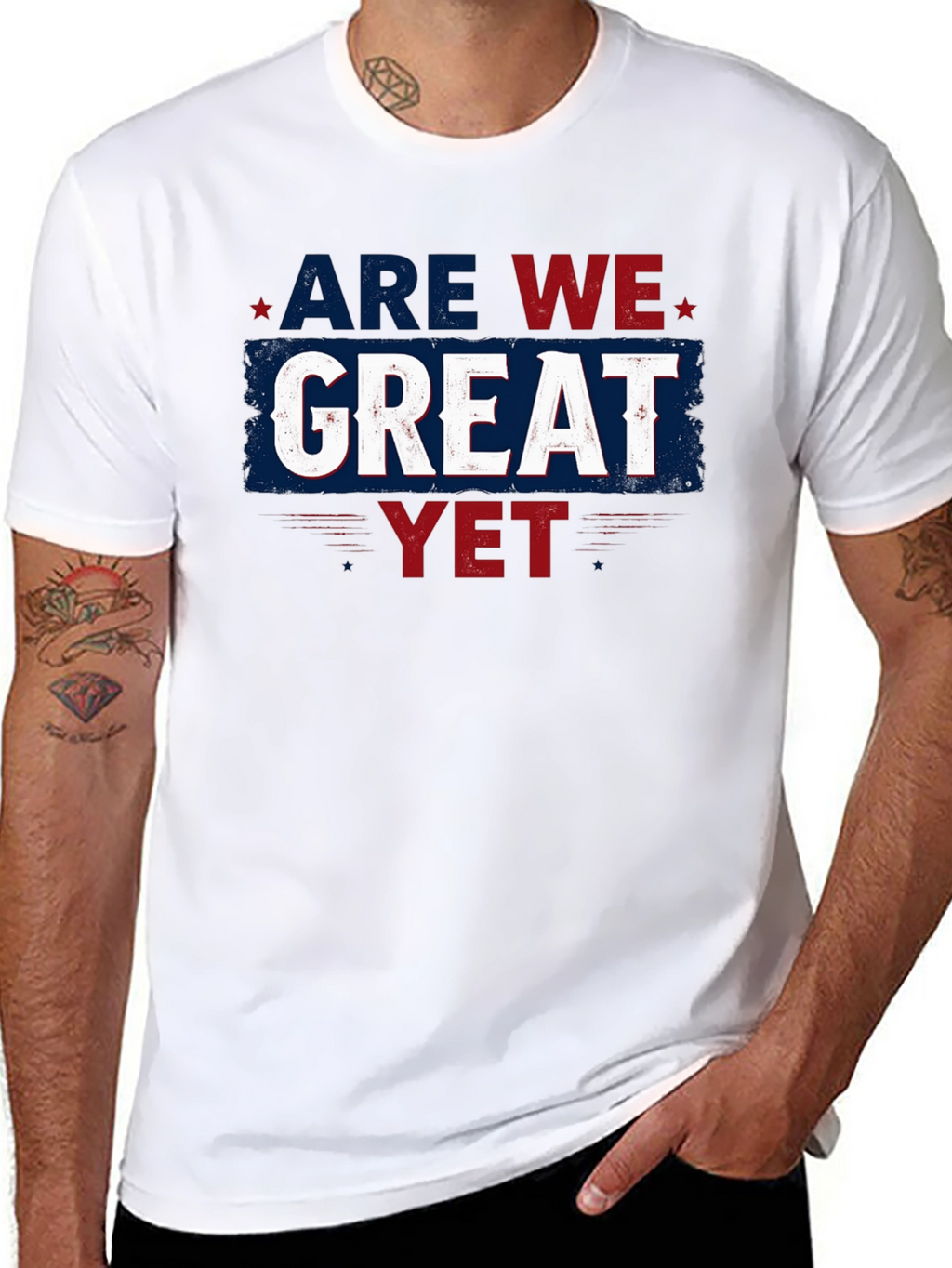 Are We Great Yet T-Shirt - Patriotic Style