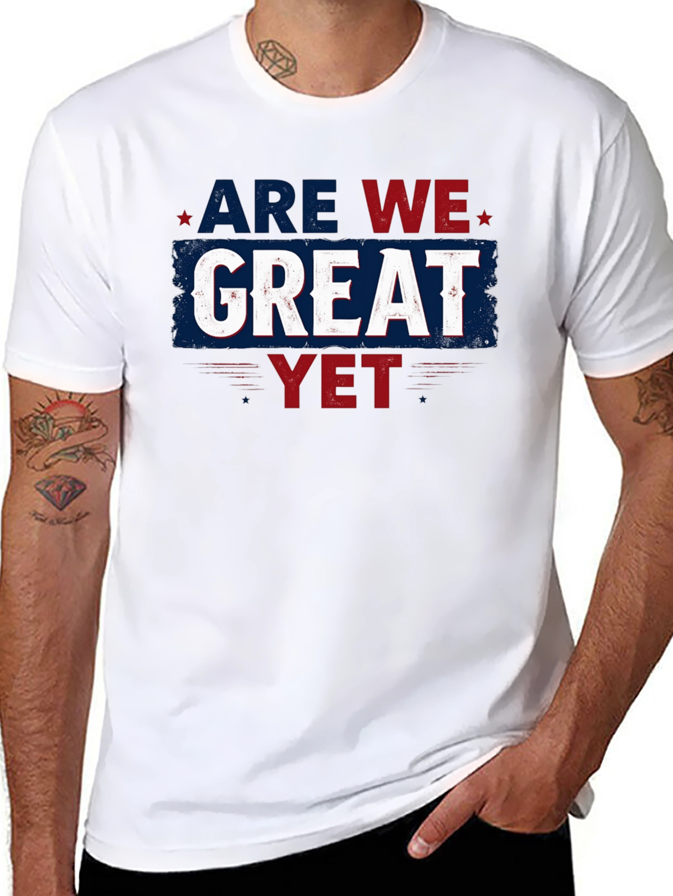 Are We Great Yet T-Shirt - Patriotic Style