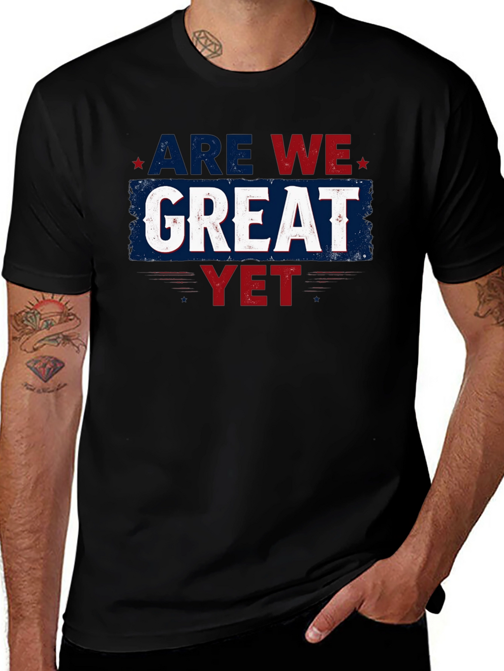 Are We Great Yet T-Shirt - Patriotic Style