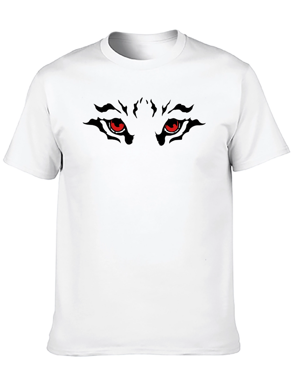 Mens Black Wolf Eyes Graphic Tee