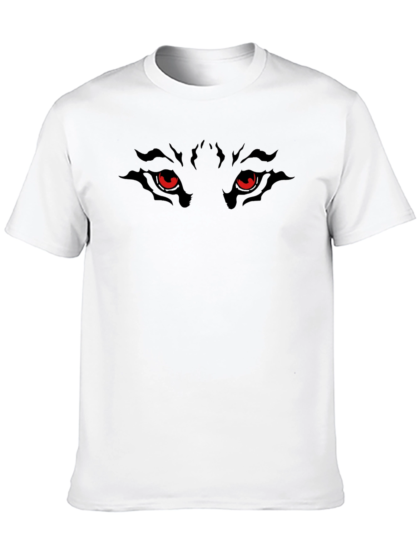 Mens Black Wolf Eyes Graphic Tee