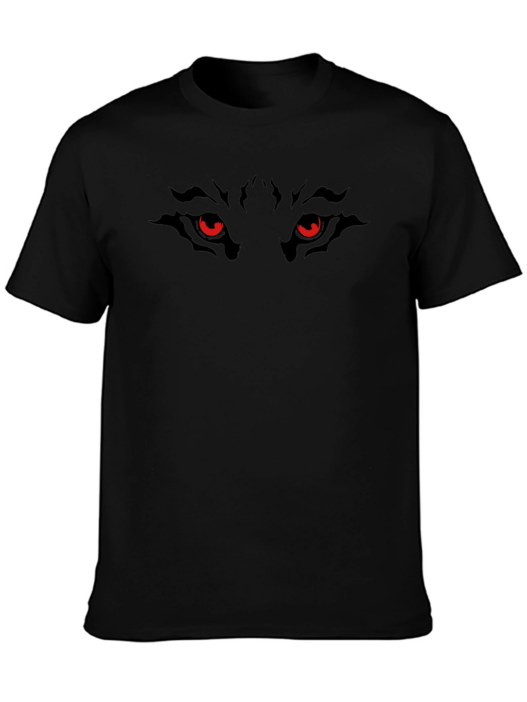 Mens Black Wolf Eyes Graphic Tee