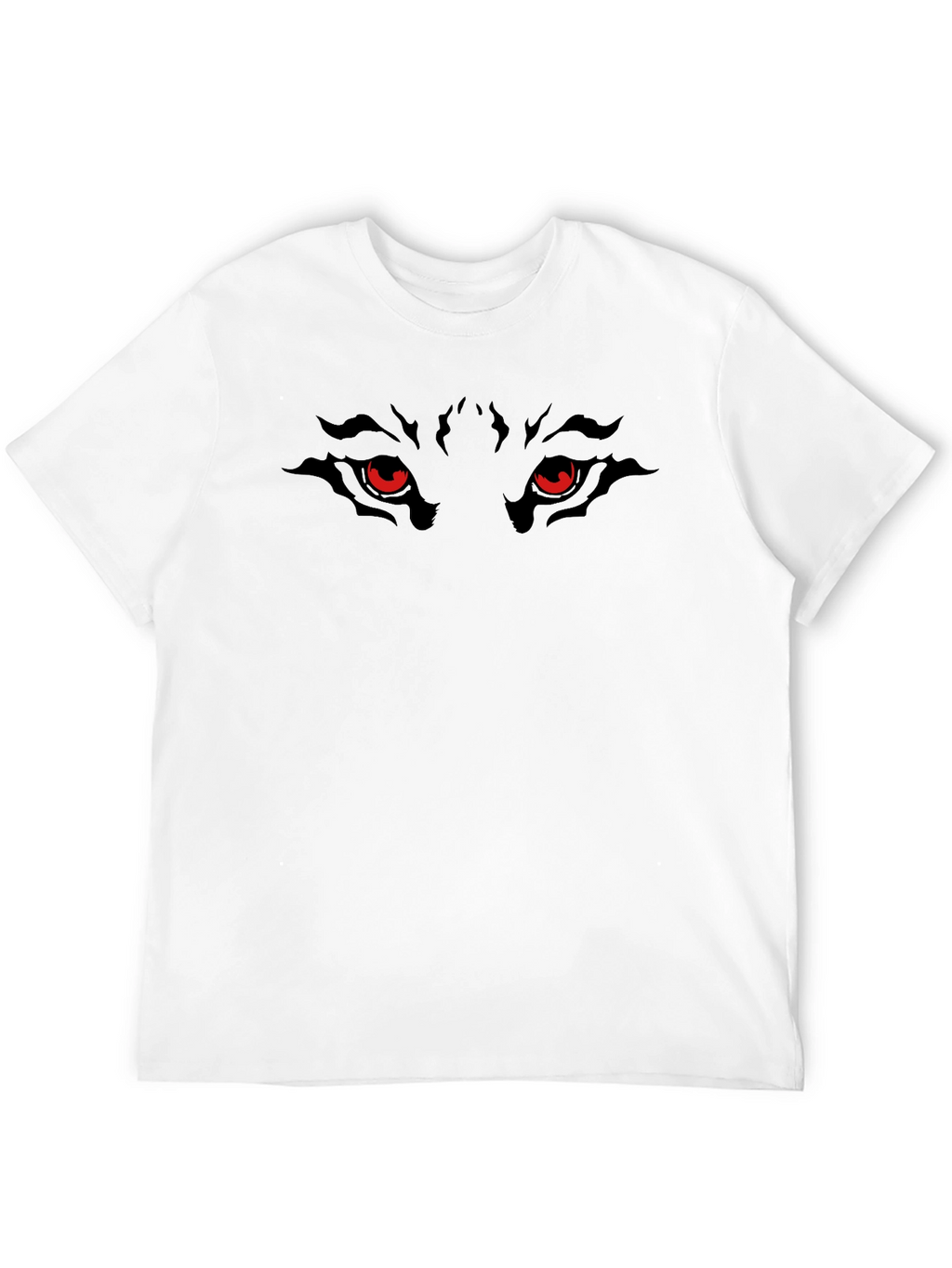 Mens Black Wolf Eyes Graphic Tee