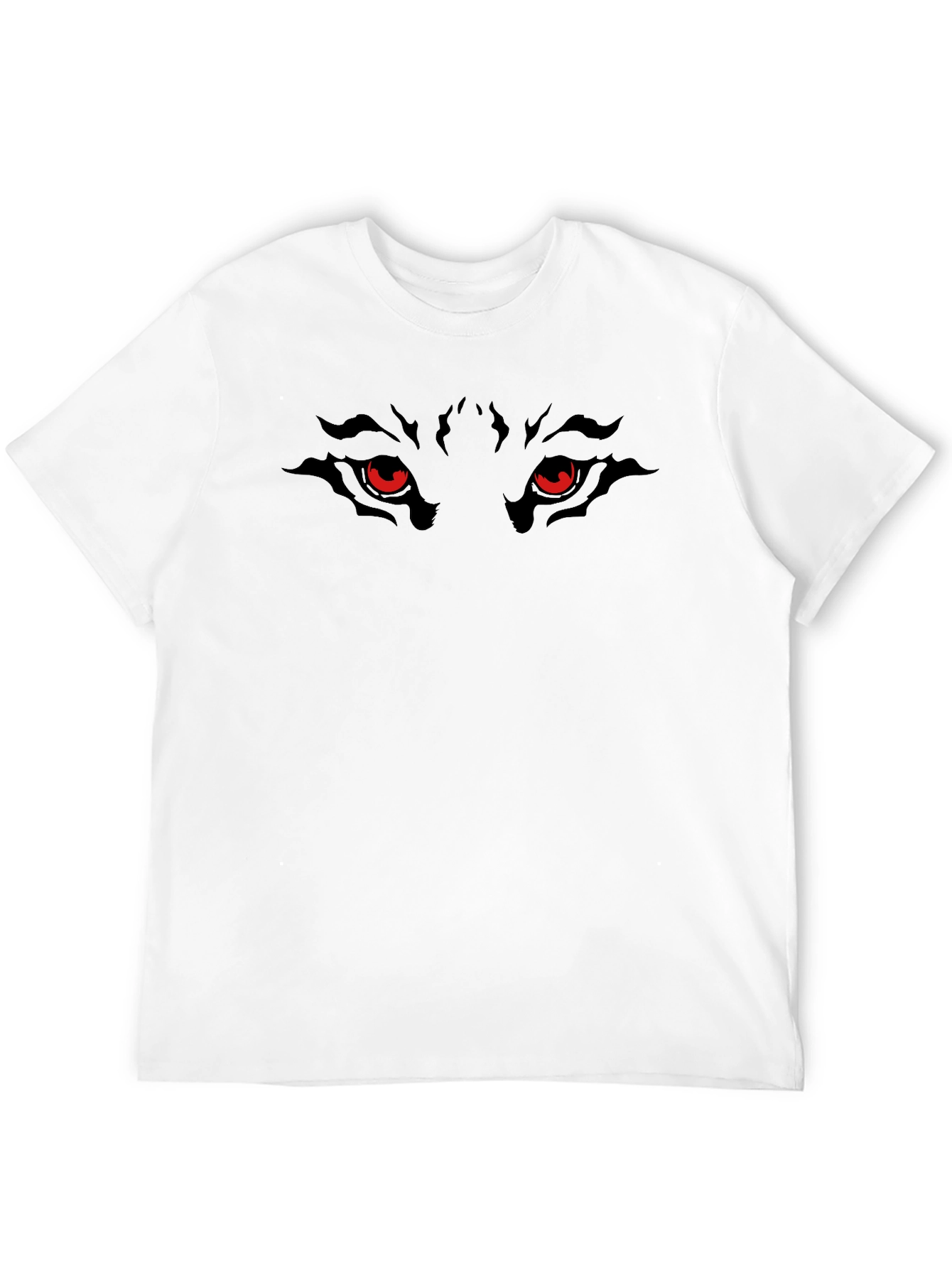 Mens Black Wolf Eyes Graphic Tee