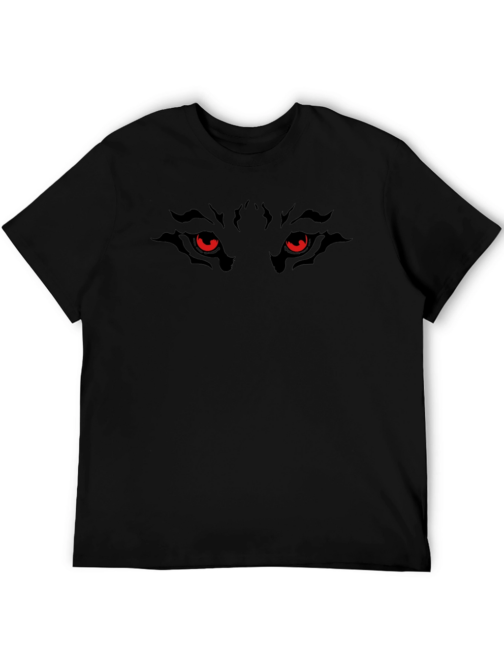 Mens Black Wolf Eyes Graphic Tee