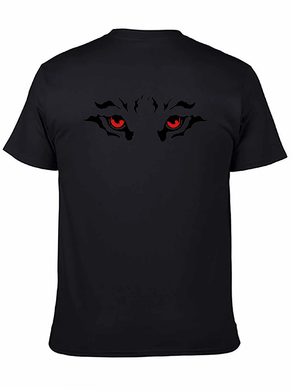 Mens Black Wolf Eyes Graphic Tee