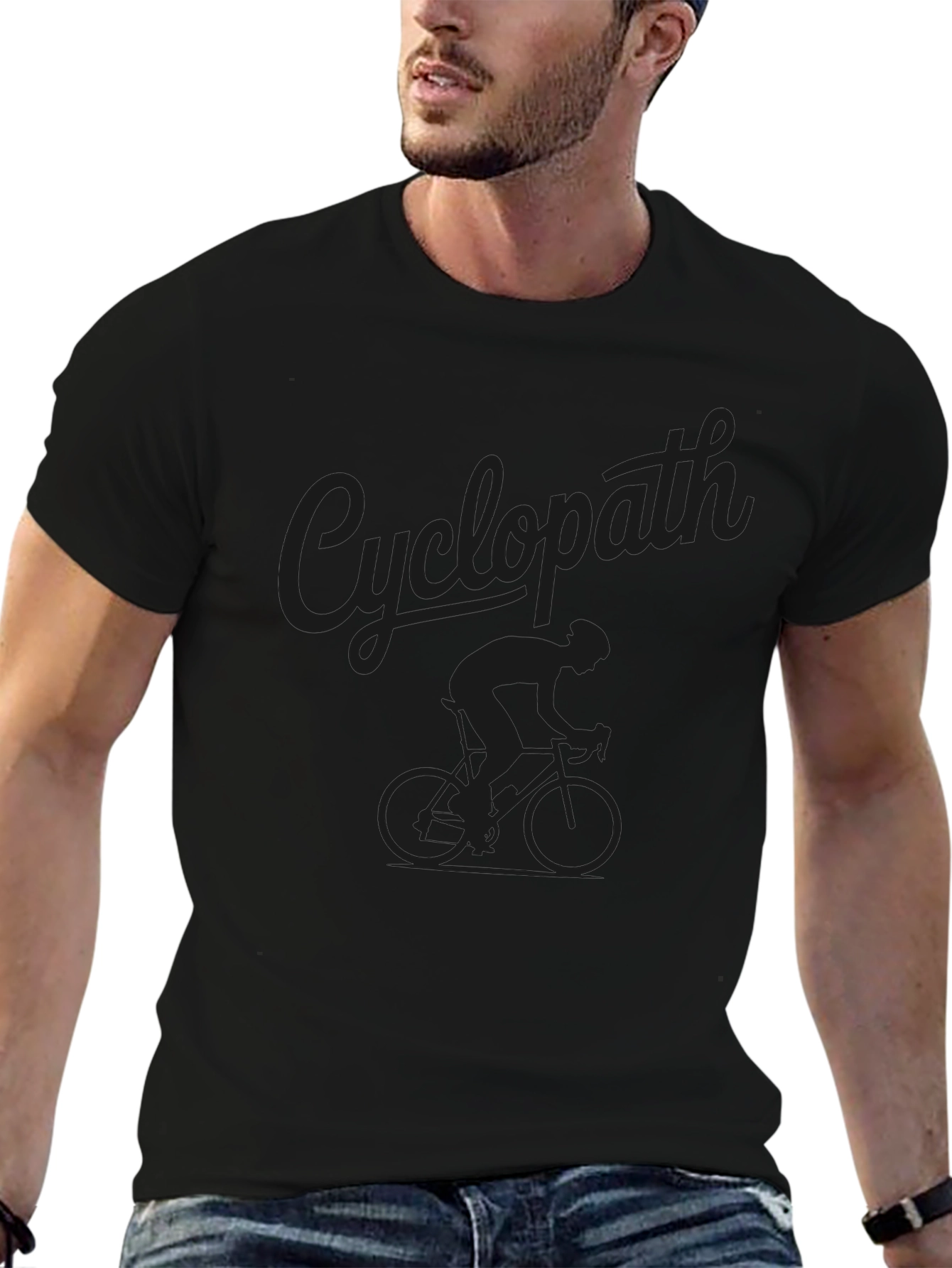 Cyclopath Black Graphic Tee - Cycling Enthusiast T-Shirt
