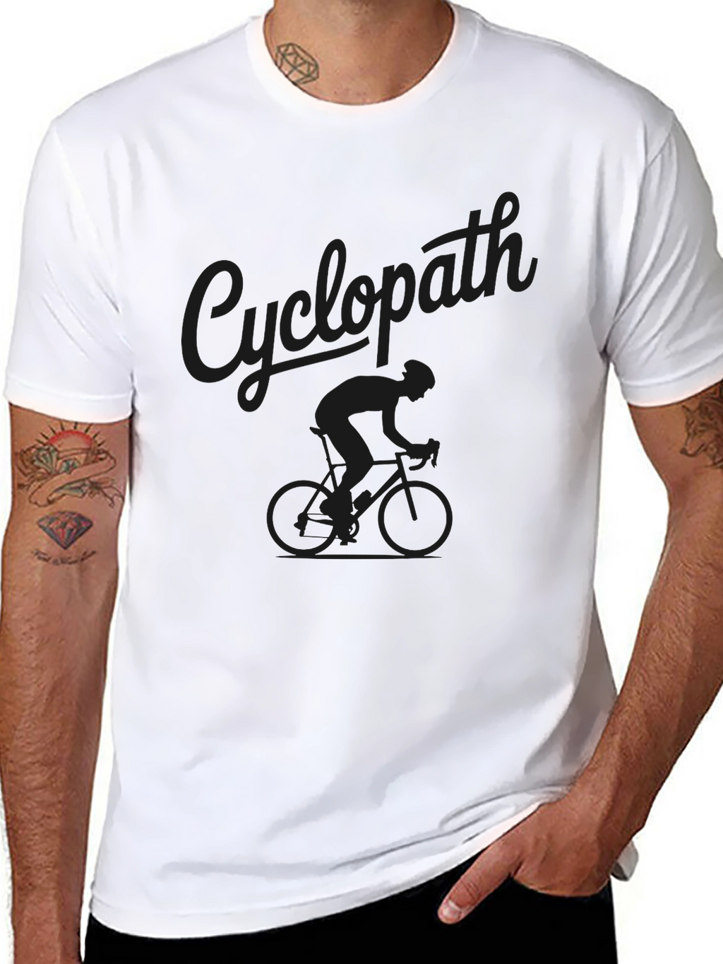 Cyclopath Black Graphic Tee - Cycling Enthusiast T-Shirt