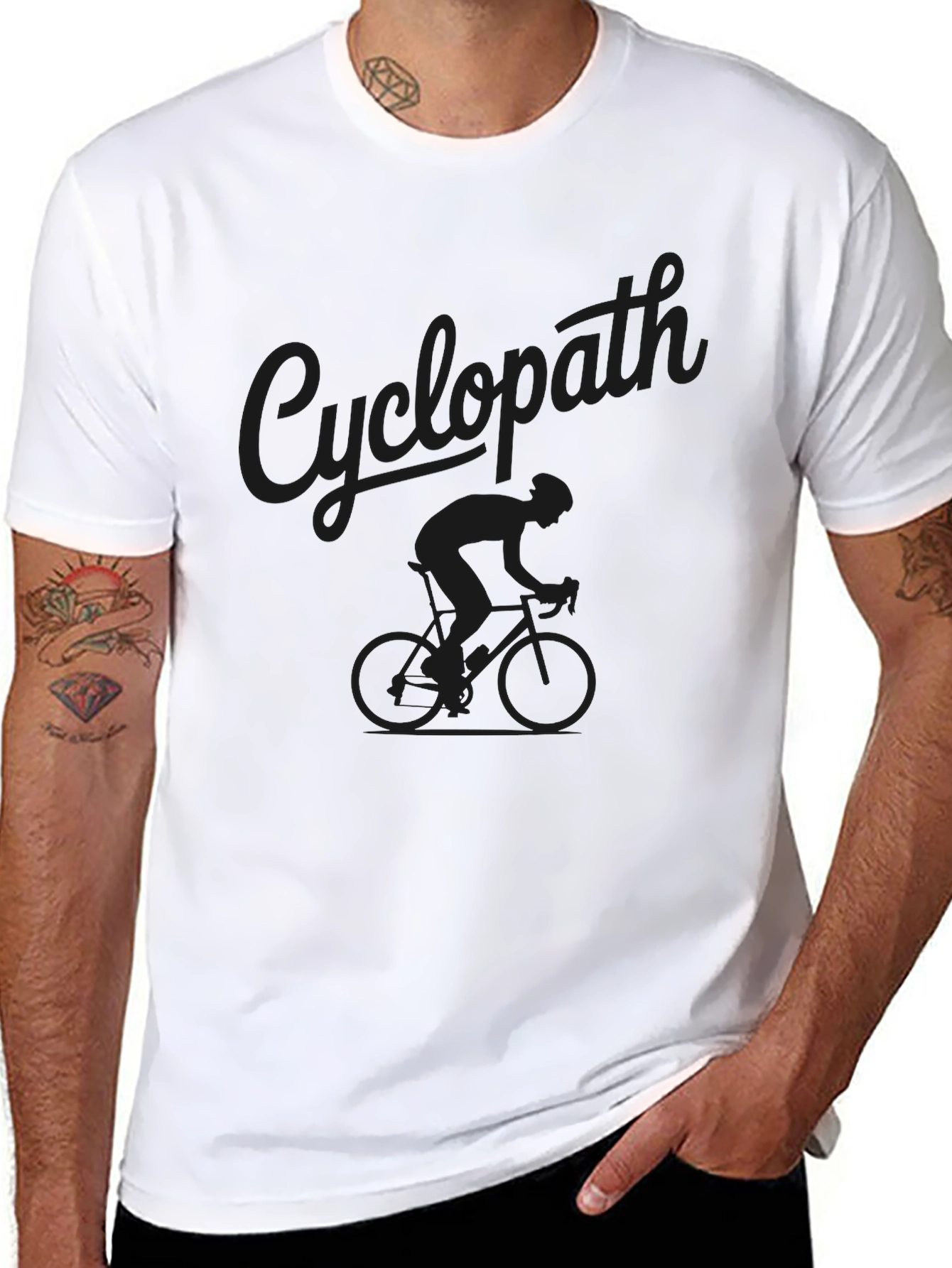 Cyclopath Black Graphic Tee - Cycling Enthusiast T-Shirt