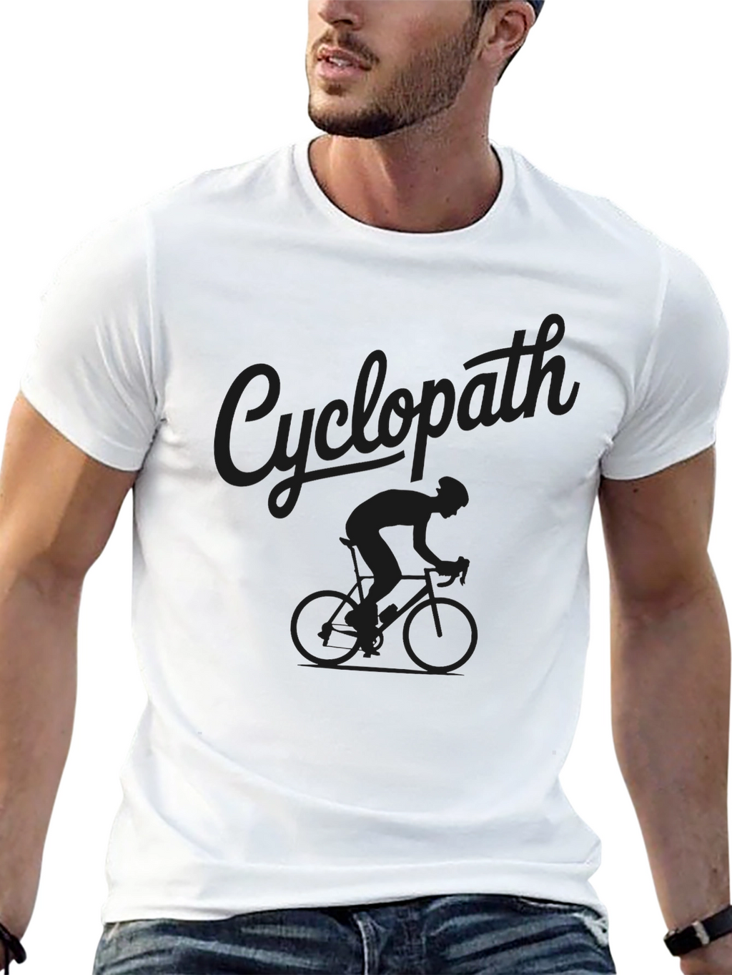 Cyclopath Black Graphic Tee - Cycling Enthusiast T-Shirt