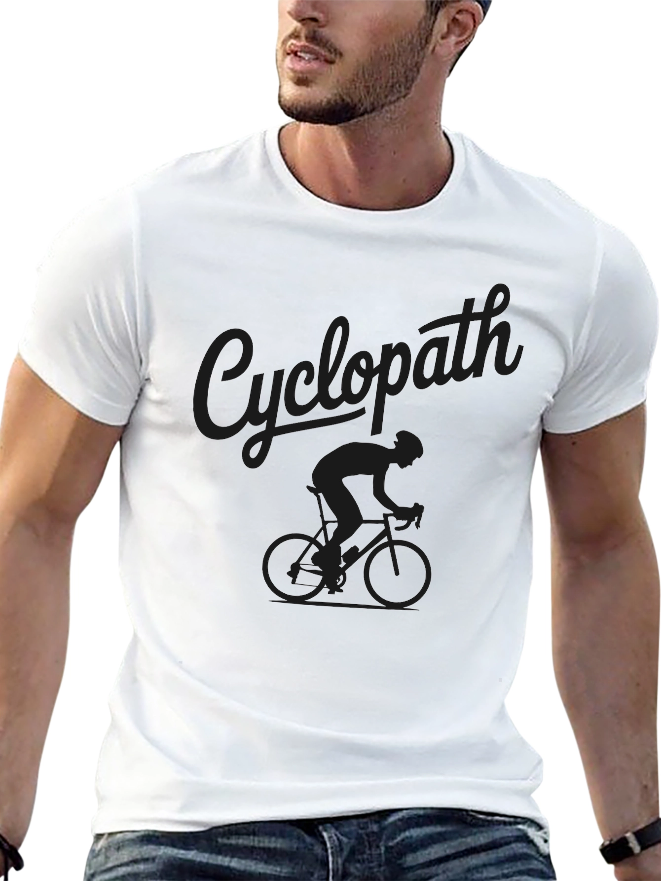 Cyclopath Black Graphic Tee - Cycling Enthusiast T-Shirt