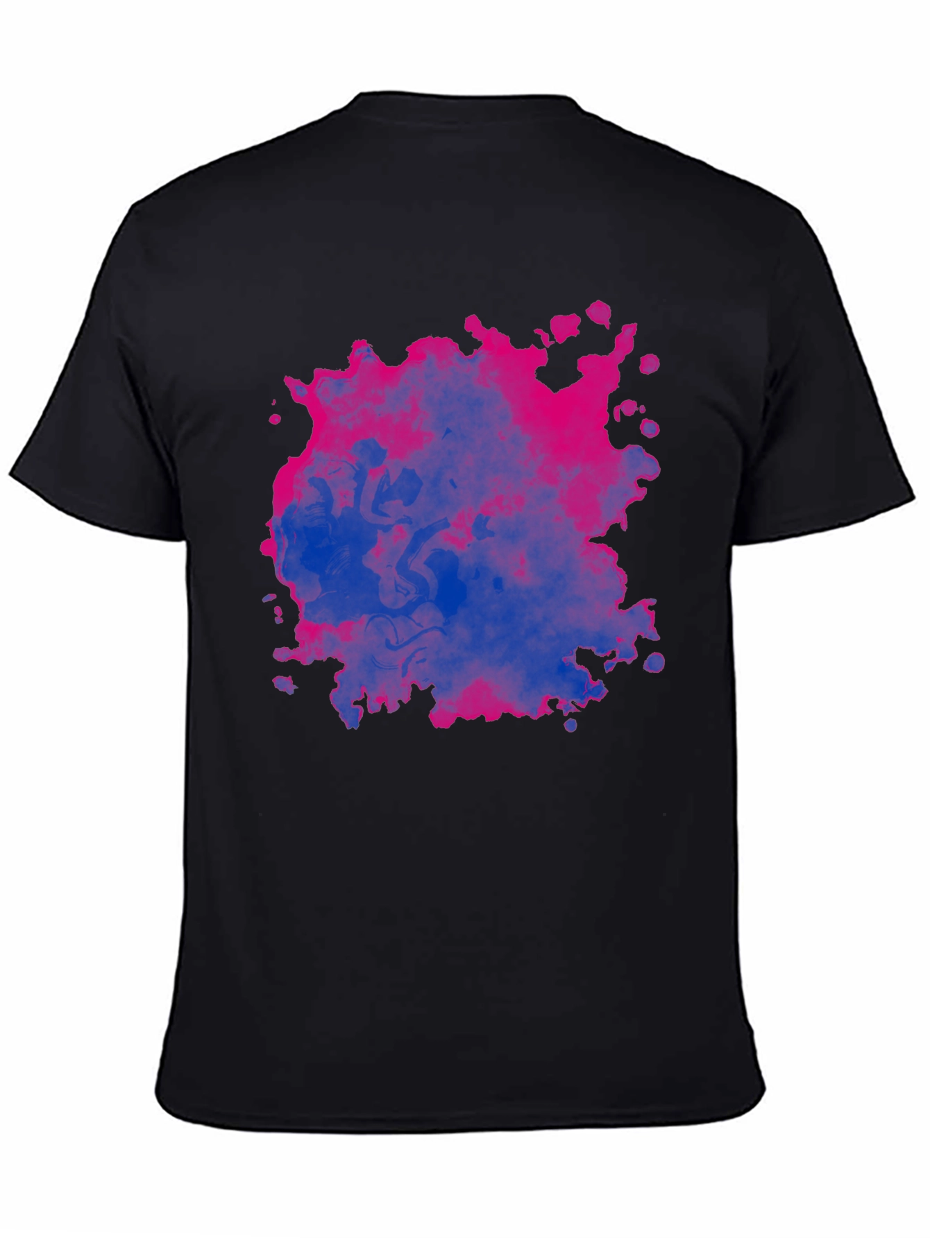 Bi Pride Splash T-Shirt - Black Cotton Blend