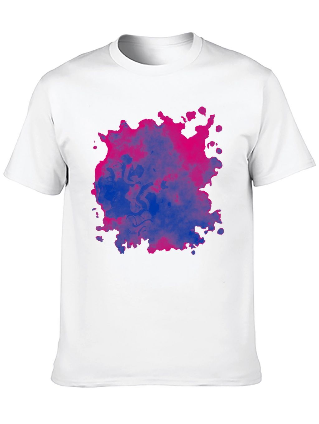 Bi Pride Splash T-Shirt - Black Cotton Blend