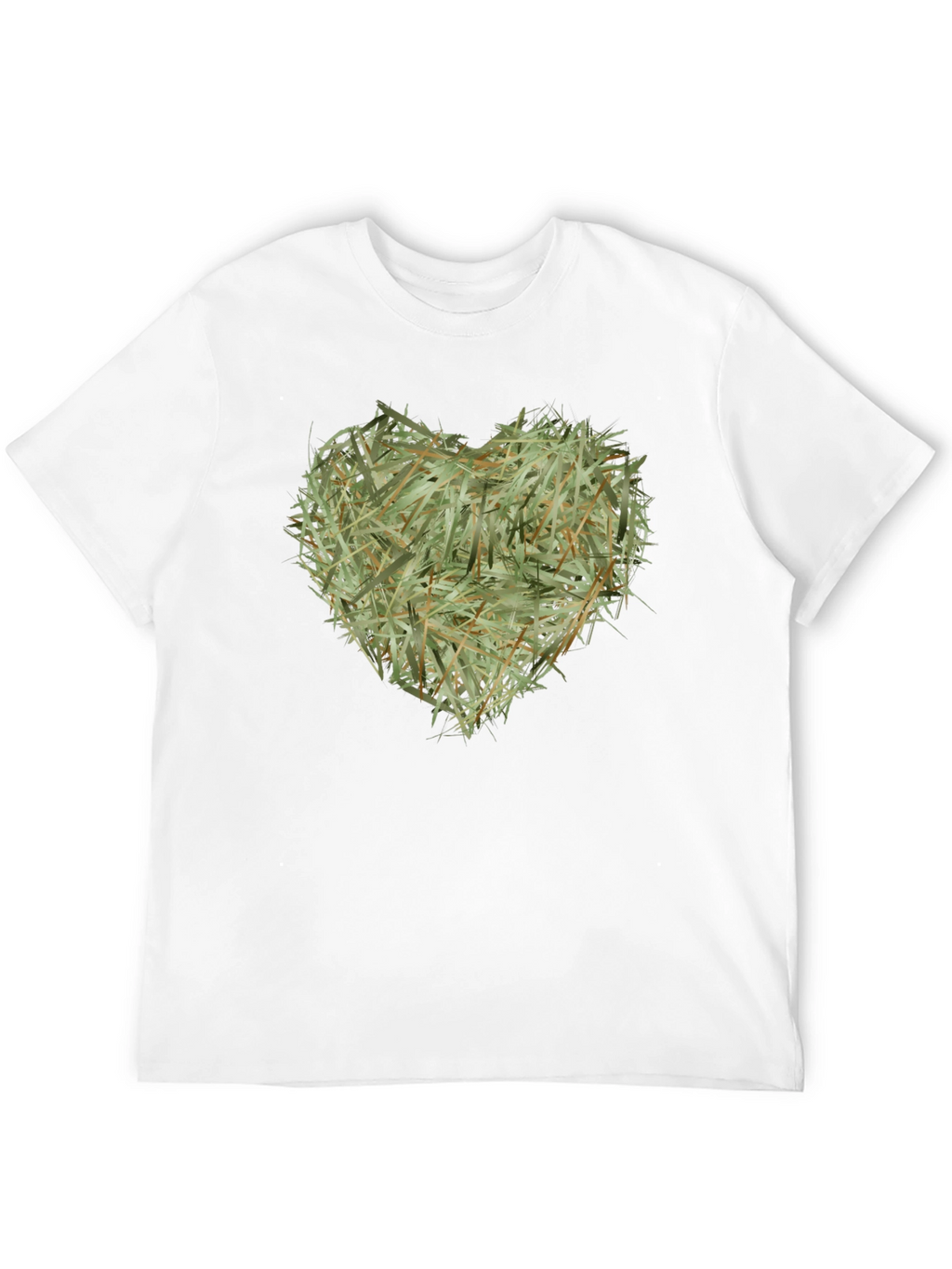 Hay Heart Graphic Tee - Nature Inspired Black T-Shirt