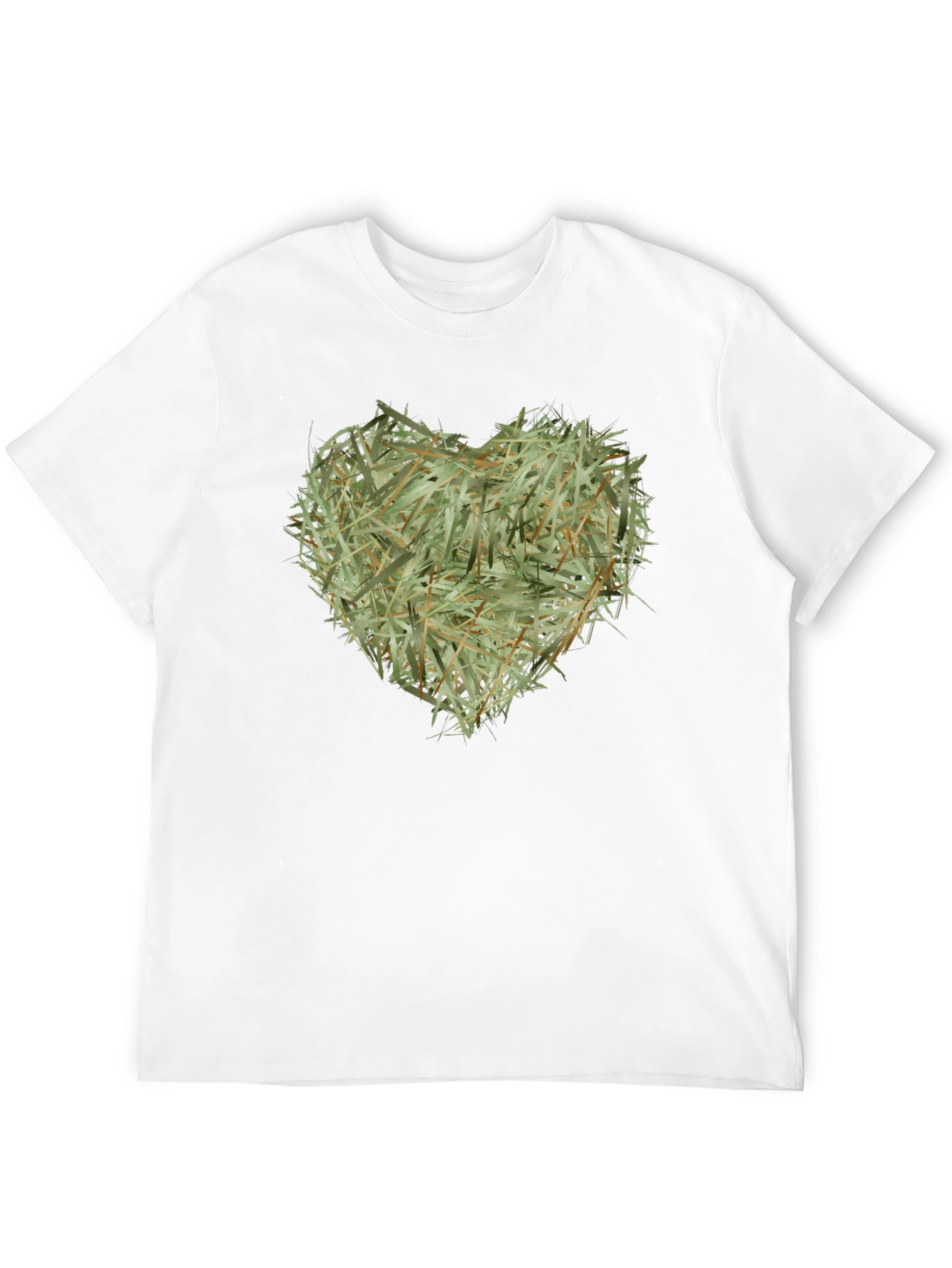 Hay Heart Graphic Tee - Nature Inspired Black T-Shirt