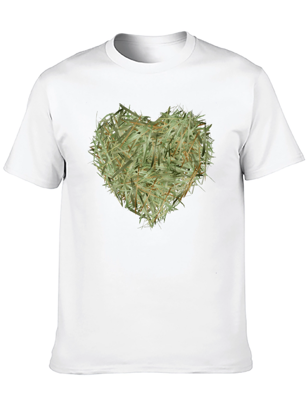 Hay Heart Graphic Tee - Nature Inspired Black T-Shirt
