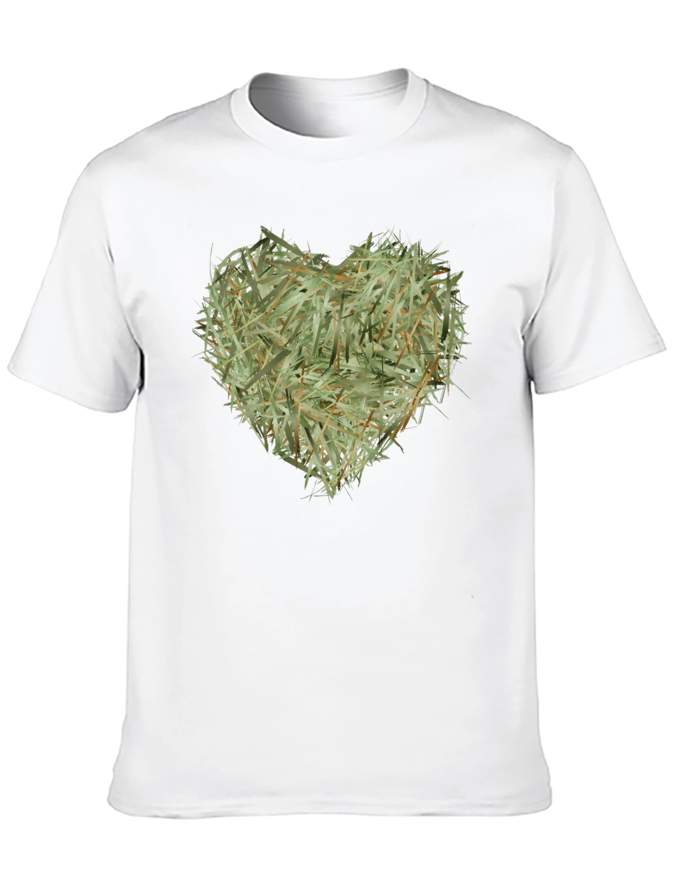 Hay Heart Graphic Tee - Nature Inspired Black T-Shirt