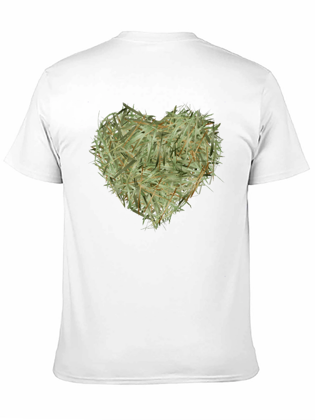 Hay Heart Graphic Tee - Nature Inspired Black T-Shirt