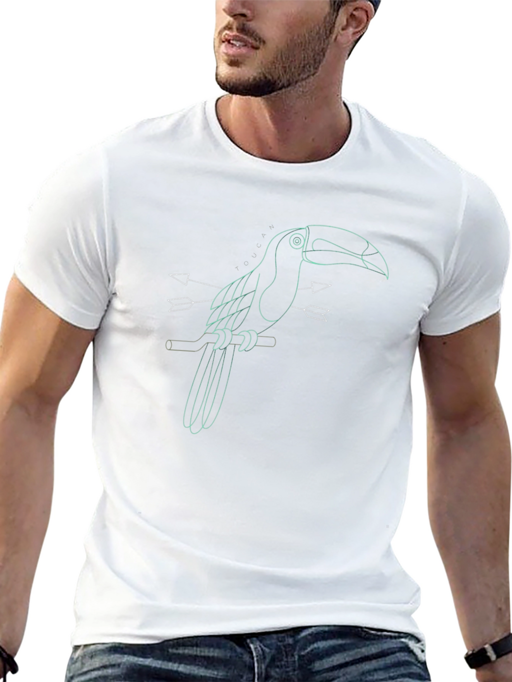 Black Toucan Arrow Graphic Tee