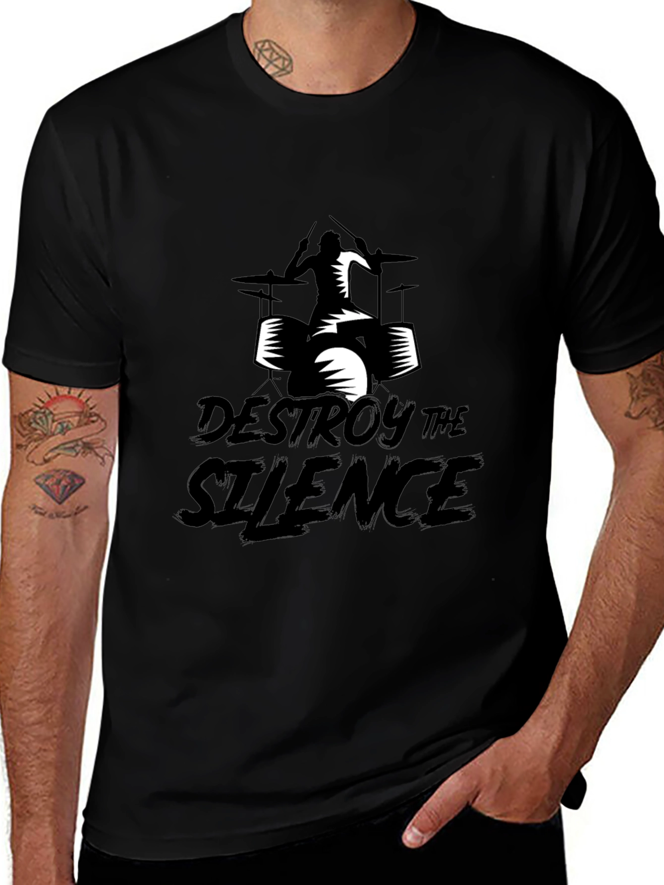 Destroy the Silence Graphic Tee - Black