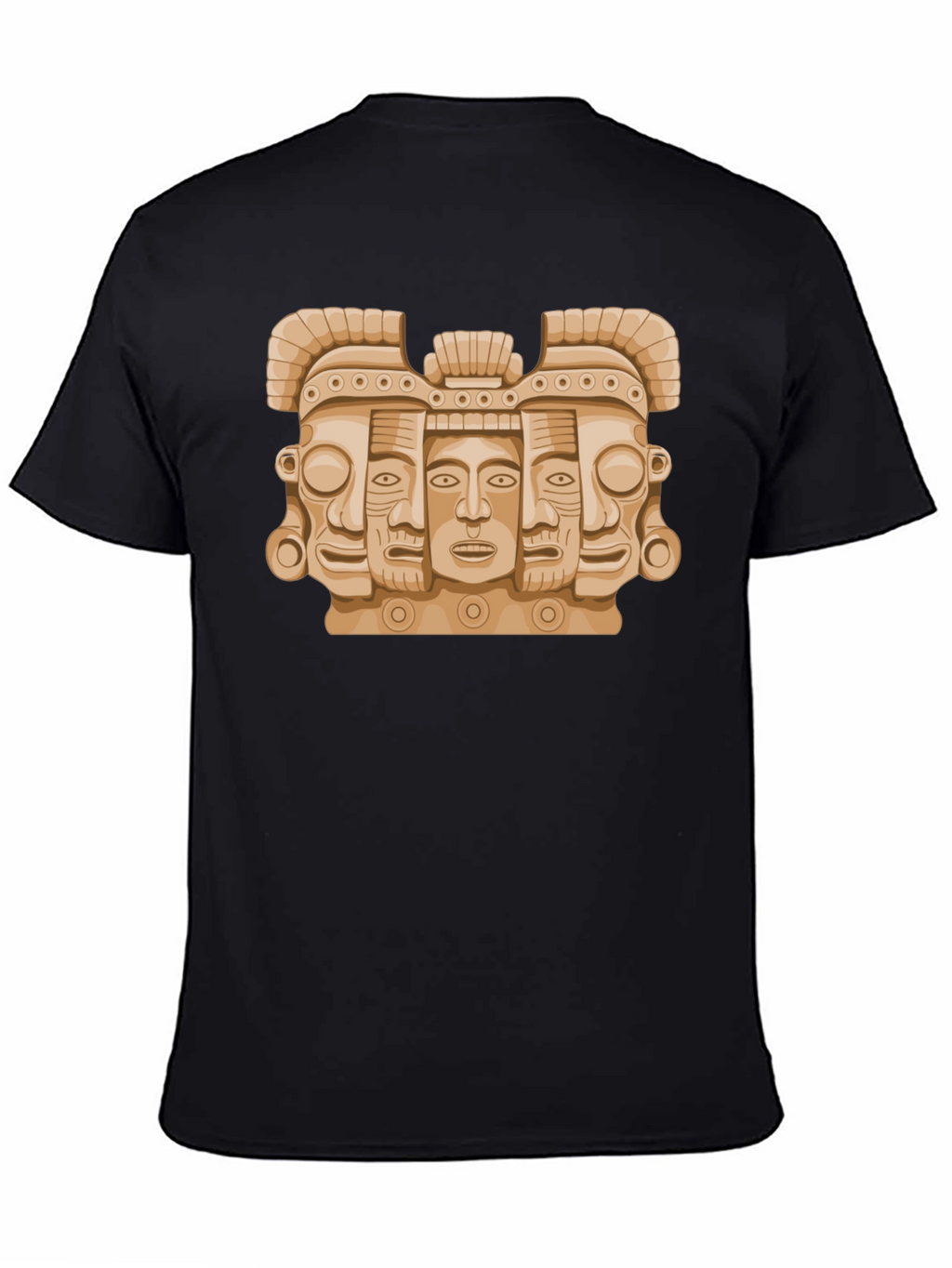 Aztec Art Graphic Tee - Stylish Mens Black T-Shirt