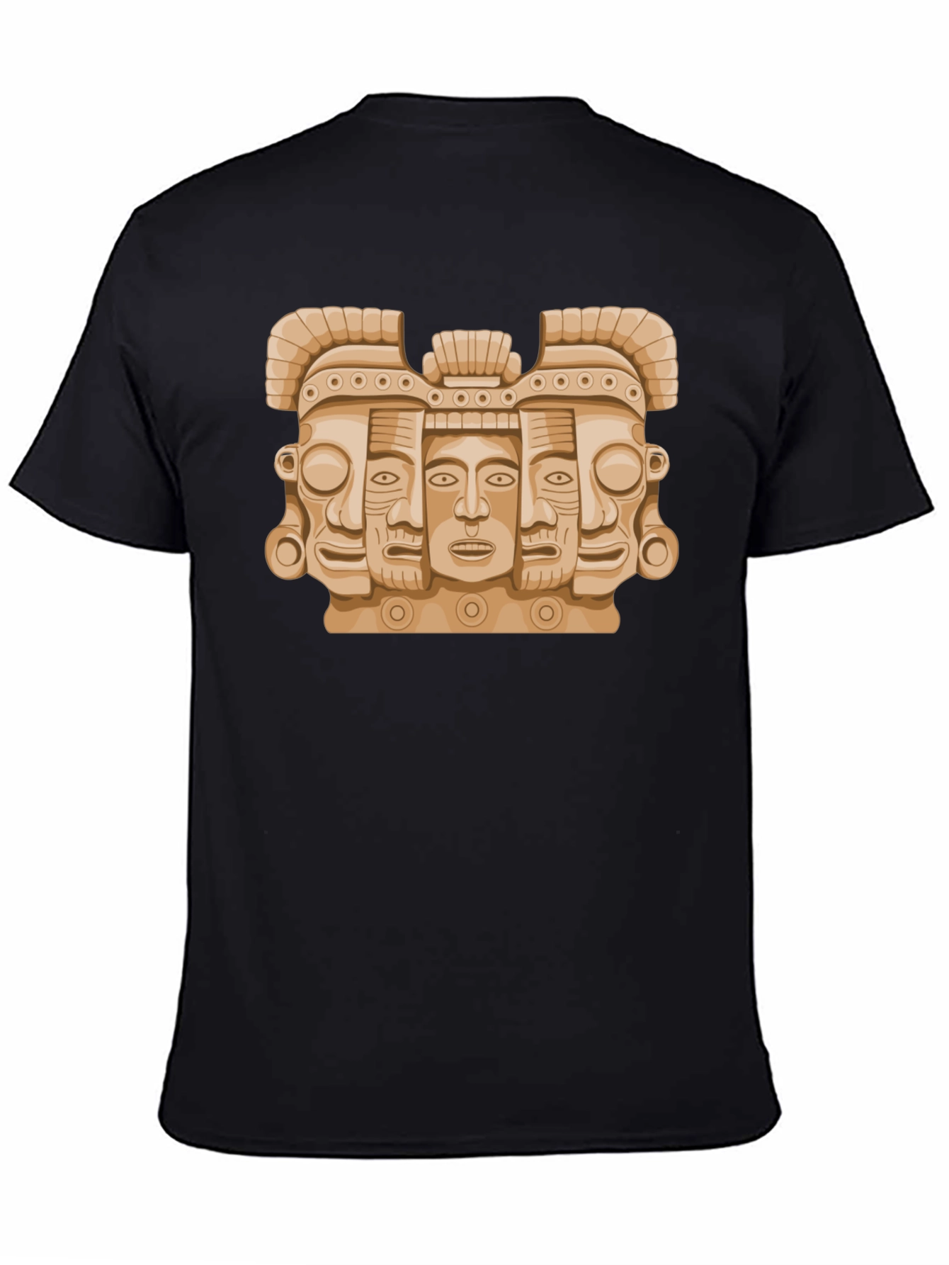 Aztec Art Graphic Tee - Stylish Mens Black T-Shirt