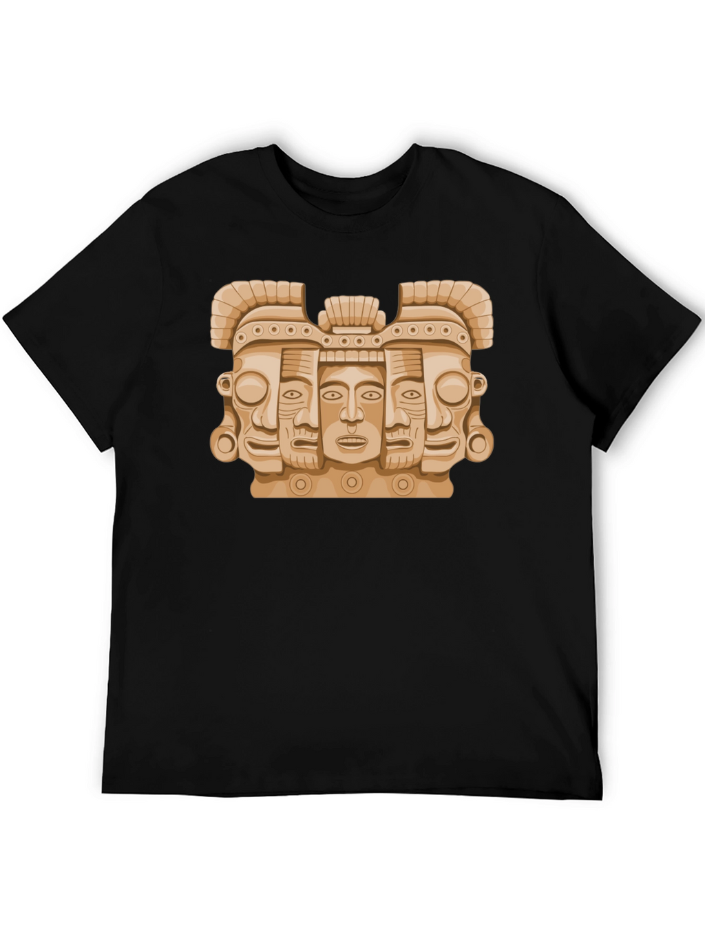 Aztec Art Graphic Tee - Stylish Mens Black T-Shirt