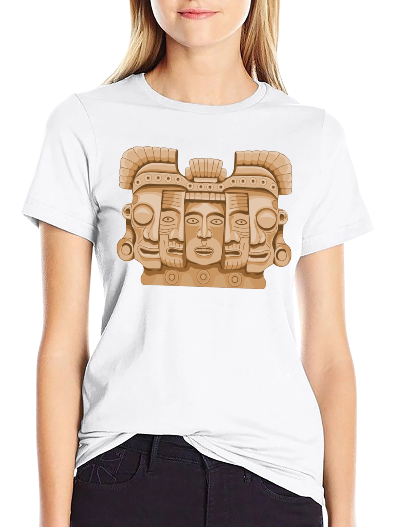 Aztec Art Graphic Tee - Stylish Mens Black T-Shirt