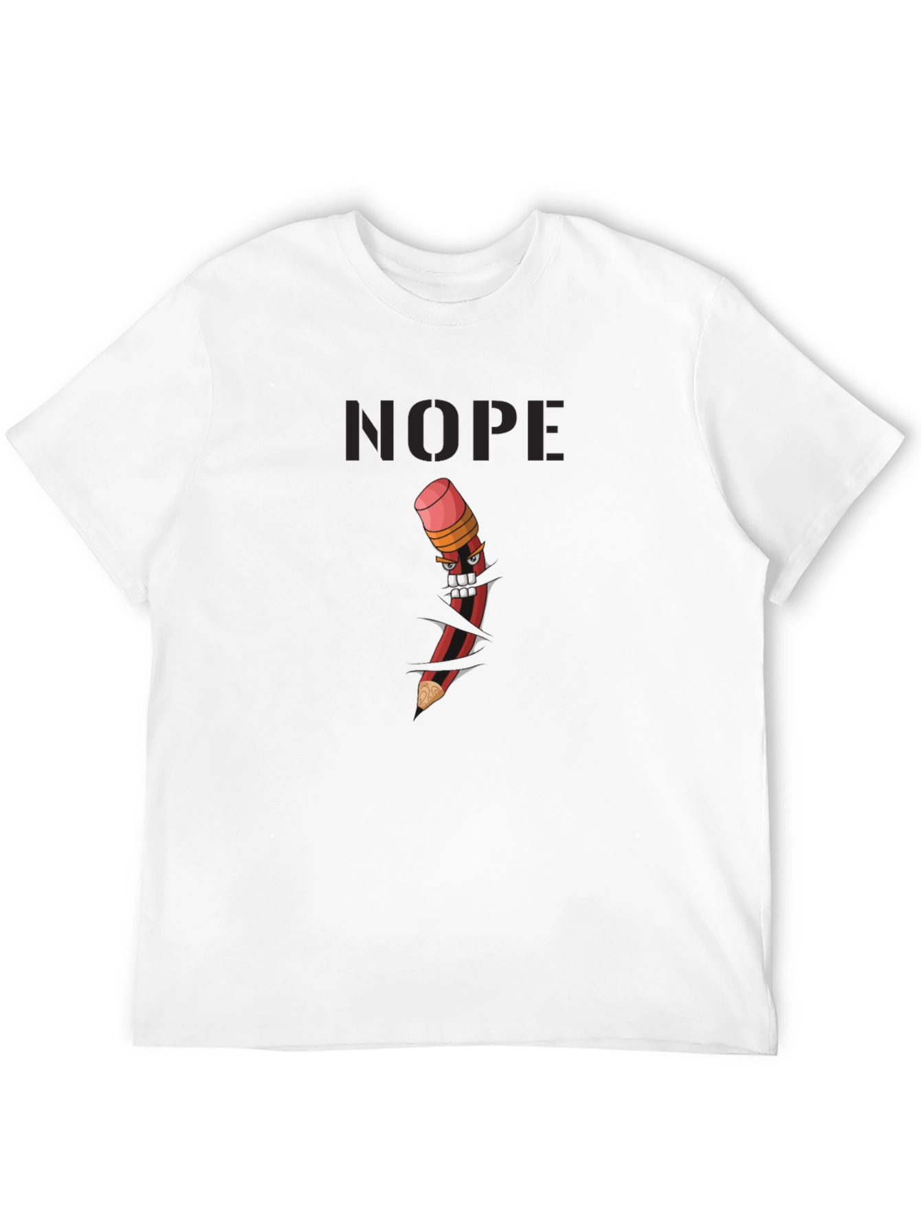 Nope Pencil Graphic Black T-Shirt