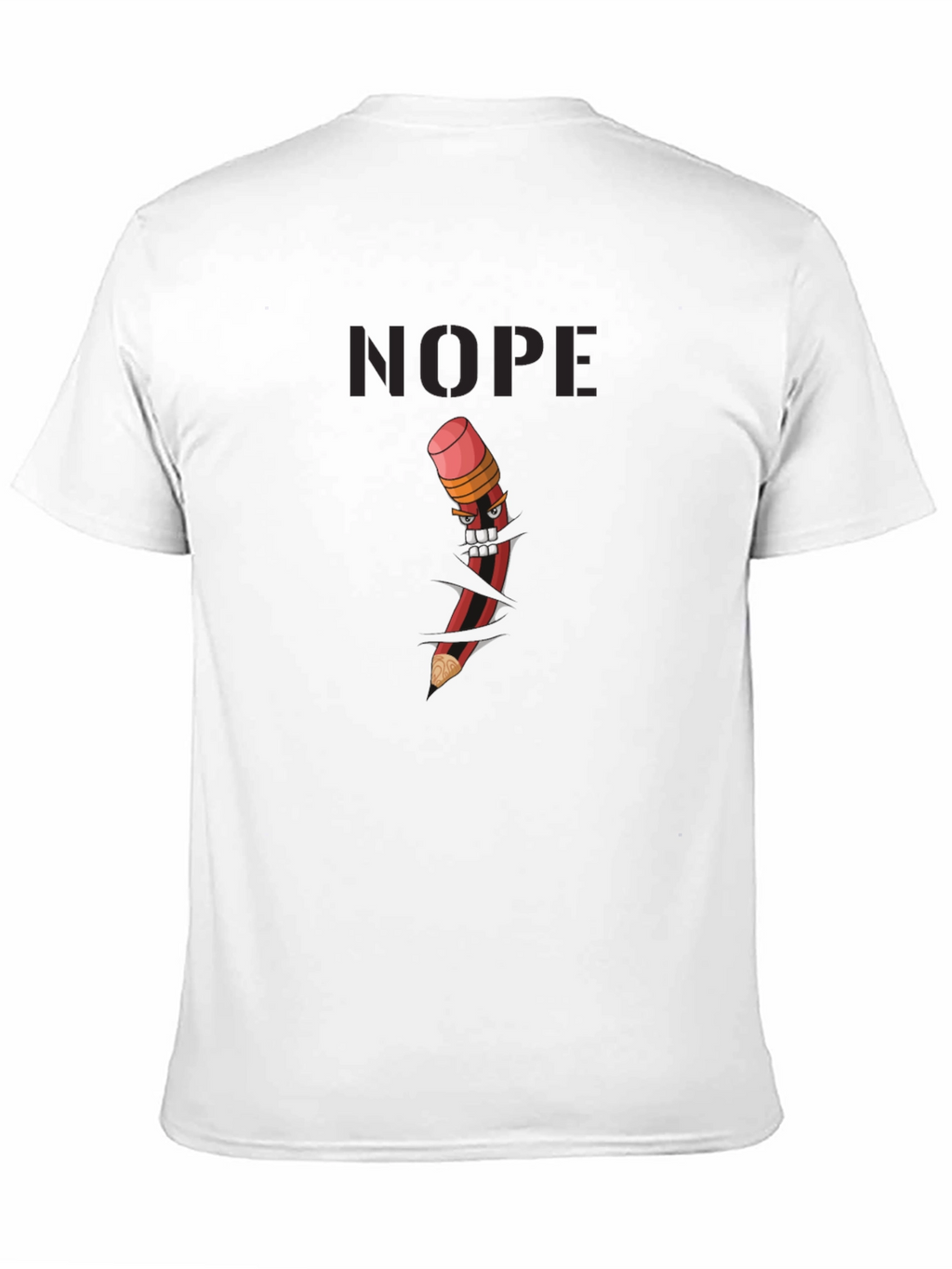 Nope Pencil Graphic Black T-Shirt