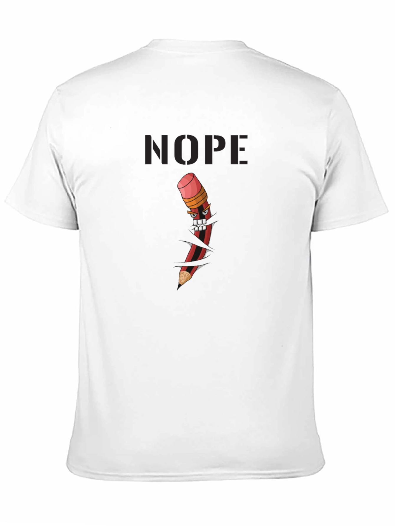 Nope Pencil Graphic Black T-Shirt