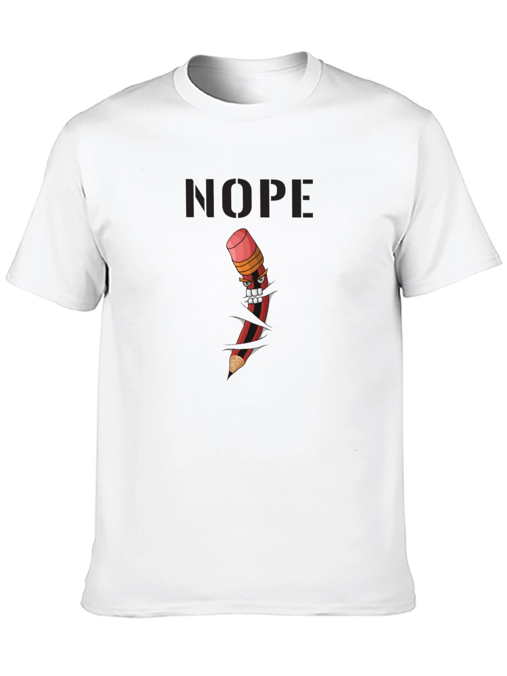 Nope Pencil Graphic Black T-Shirt