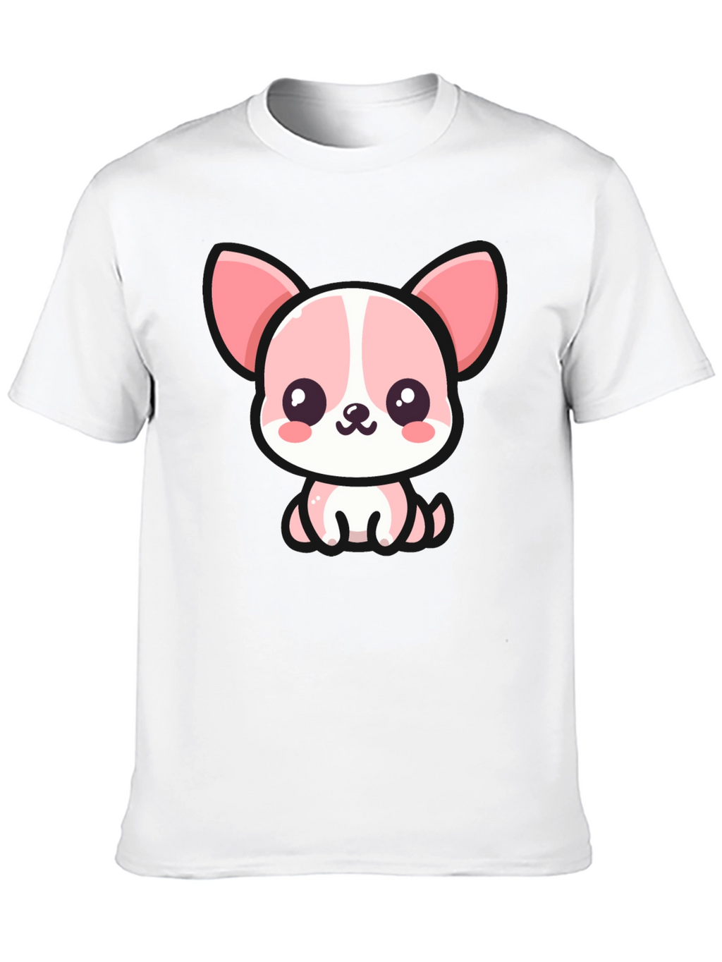 Kawaii Puppy Graphic Tee - Cute Cartoon Dog T-Shirt
